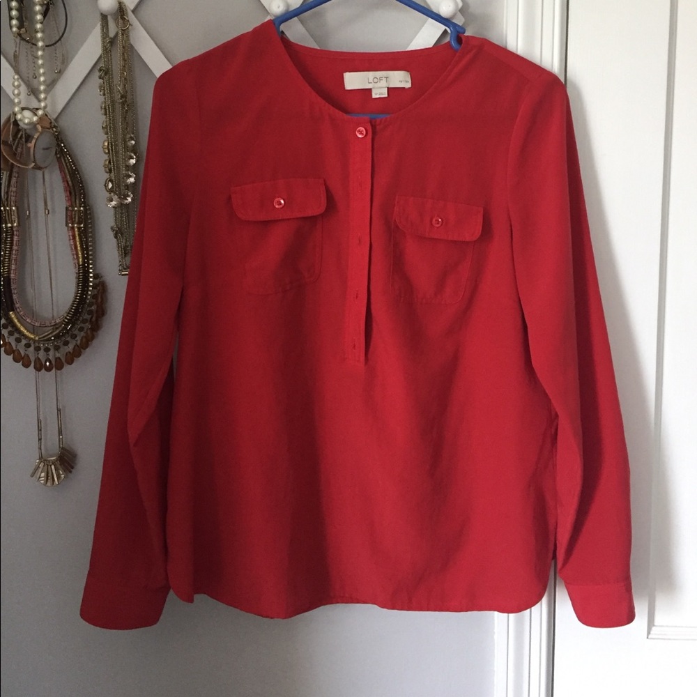 Petite Small women’s blouse - red - Loft